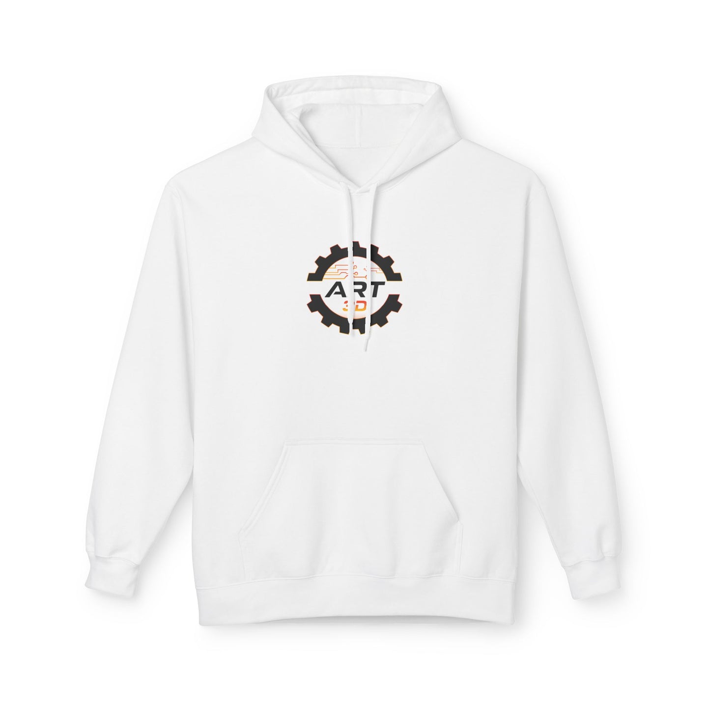 ART3D Black Gear Stacked Hoodie