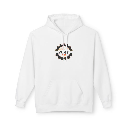 ART3D Black Gear Stacked Hoodie