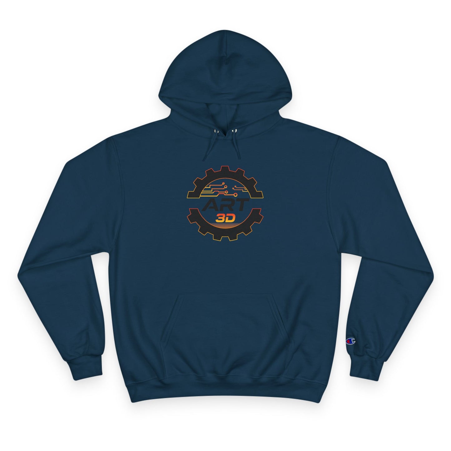 Black Gear Stacked - Champion Hoodie