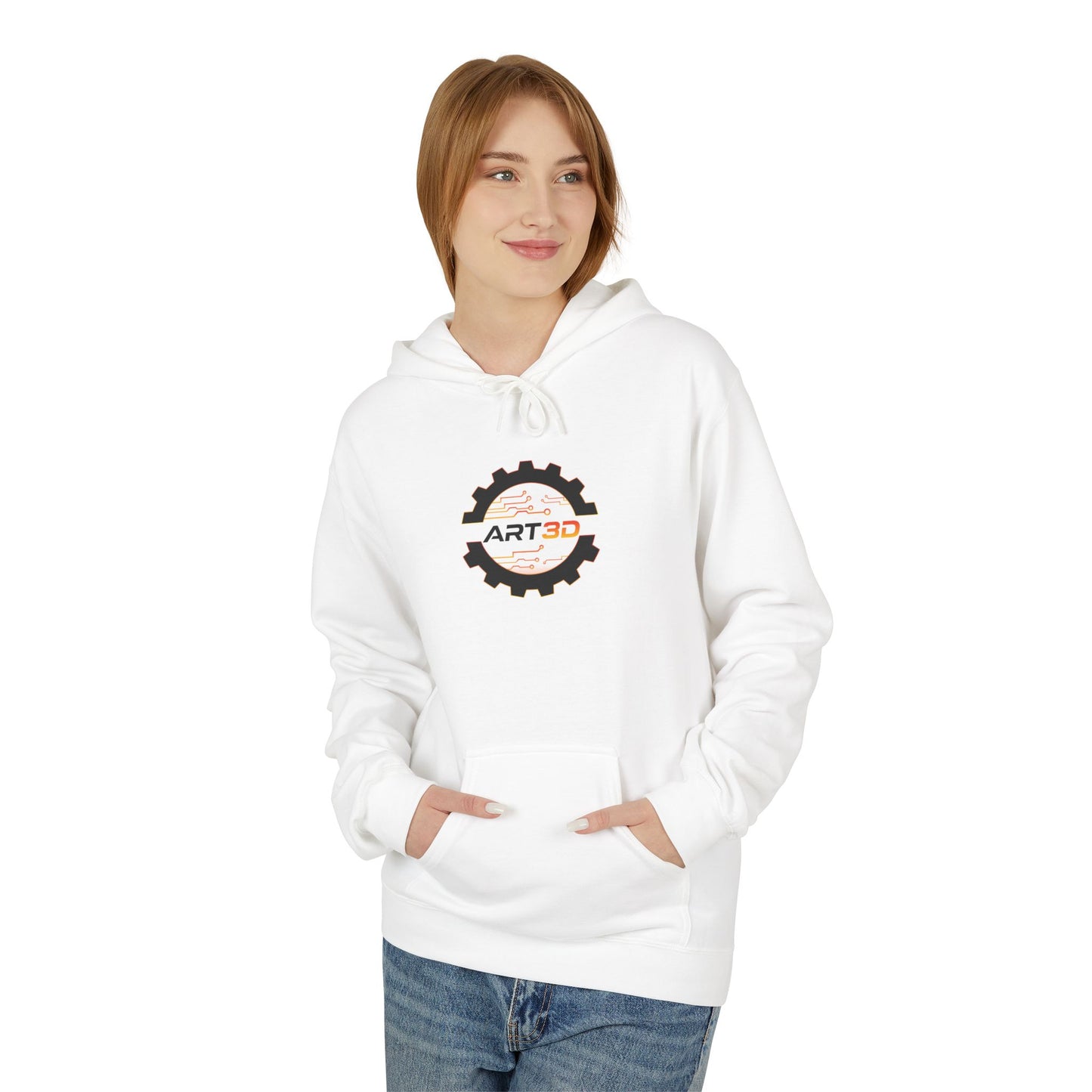 ART3D Black Gear Hoodie
