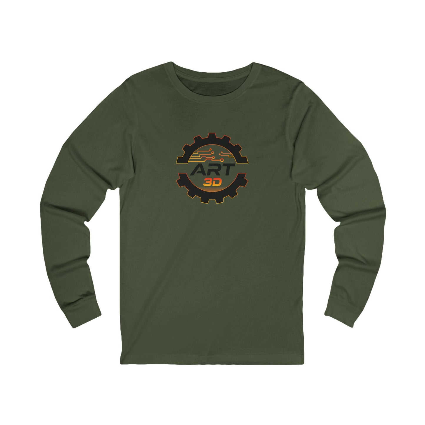 Black Gear Stacked - Long Sleeve Tee