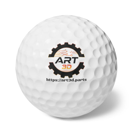 Black Gear Stacked - Golf Balls, 6pcs