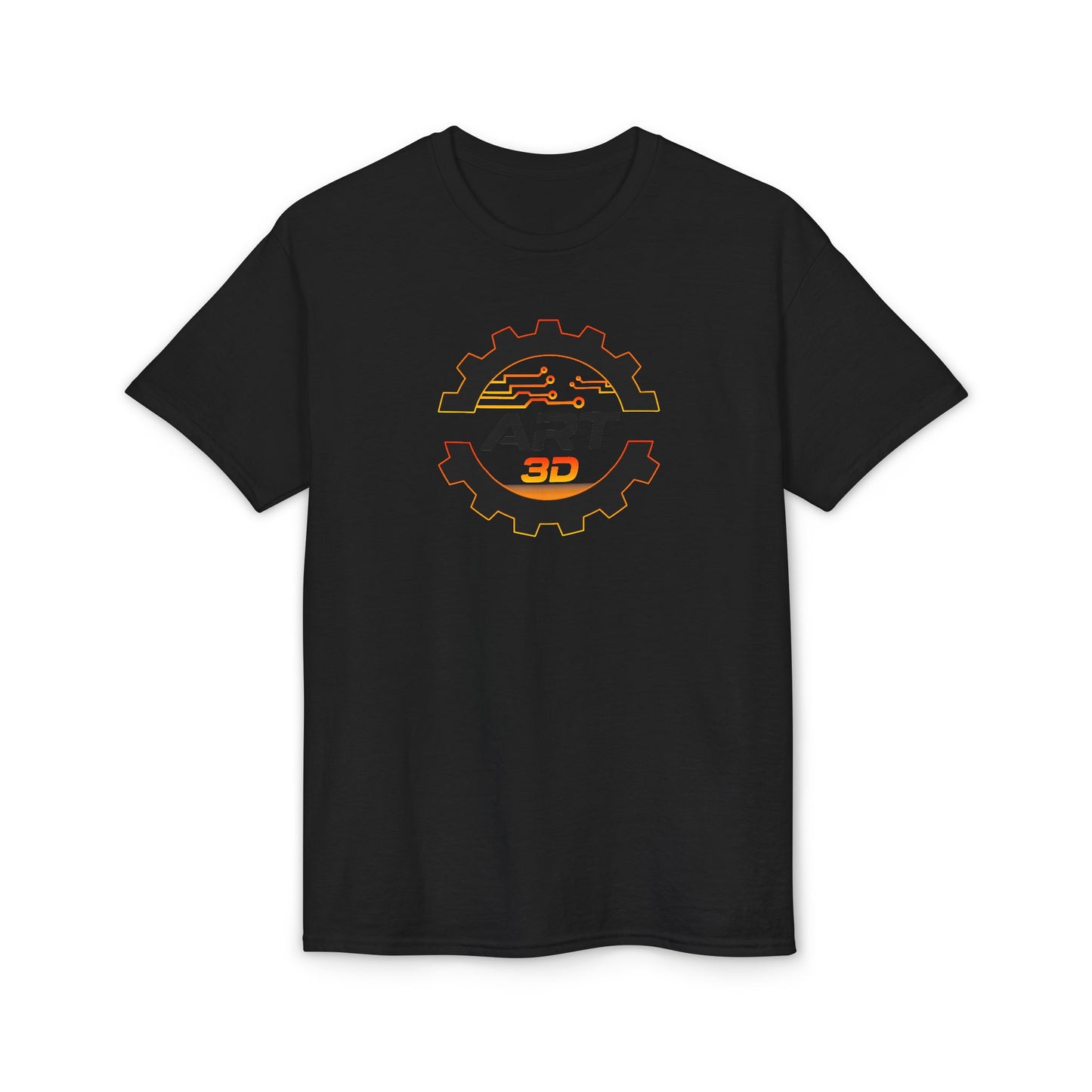 Black Gear Stacked - Tech T-Shirt