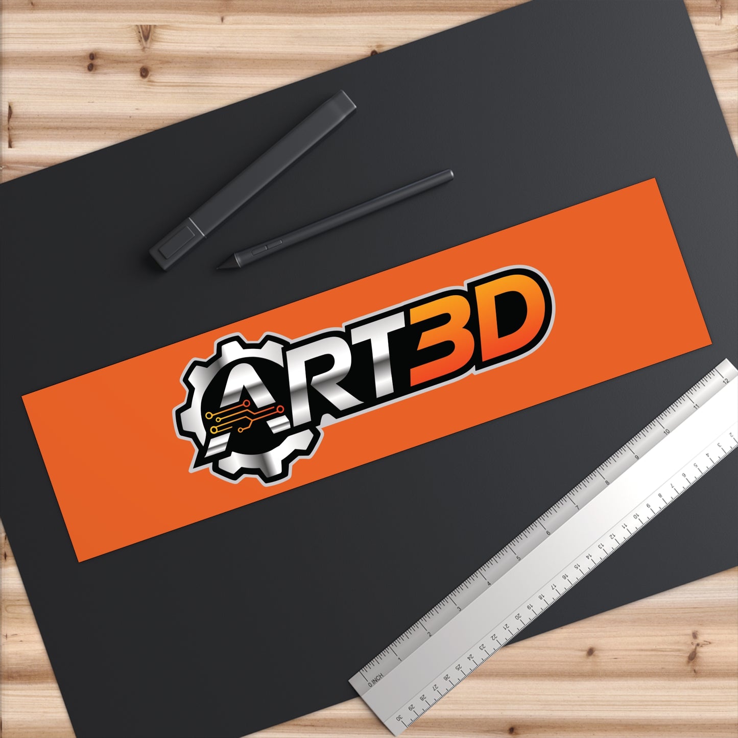ART3D Polished Bumper Sticker