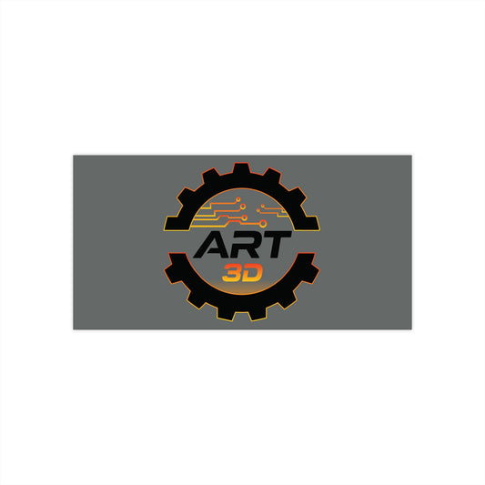 ART3D Black Gear Stacked Bumper Sticker