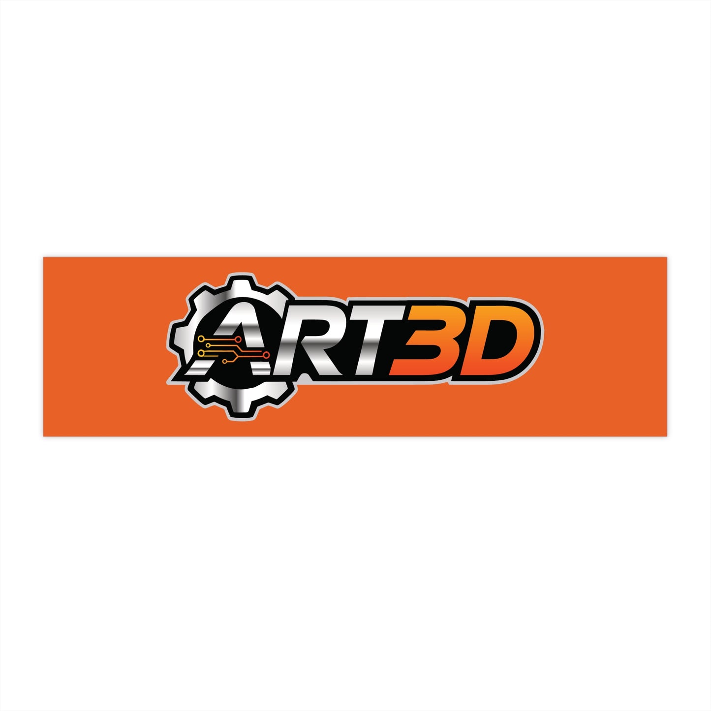 ART3D Polished Bumper Sticker