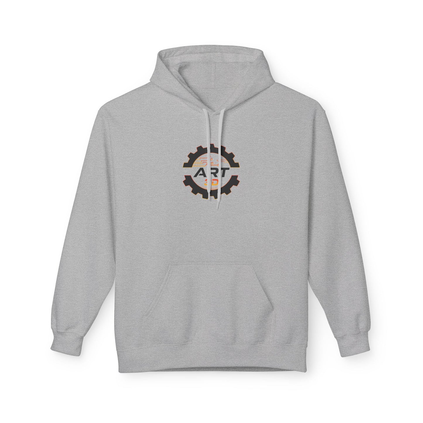 ART3D Black Gear Stacked Hoodie