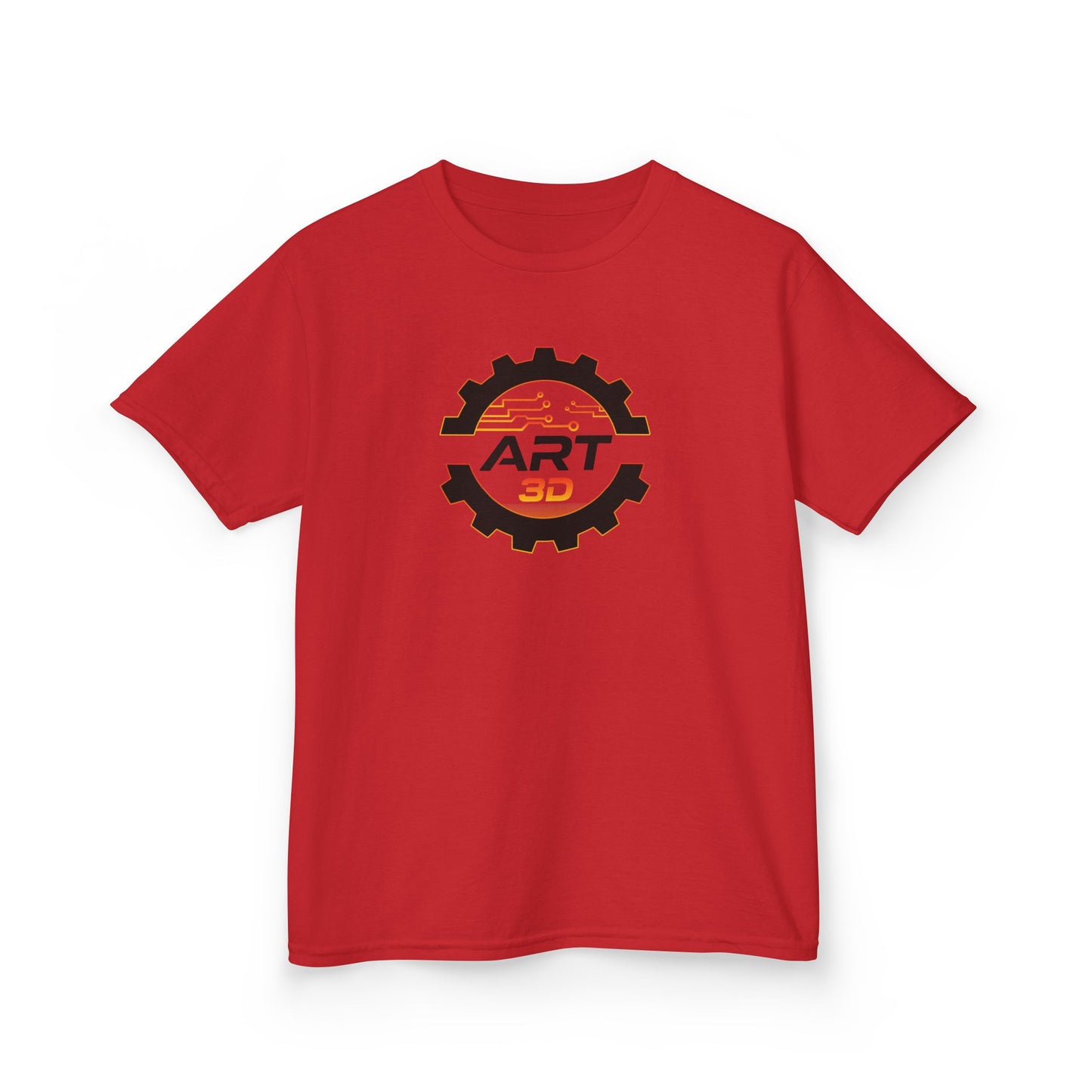 ART3D Black Gear Stacked Kids T-Shirt
