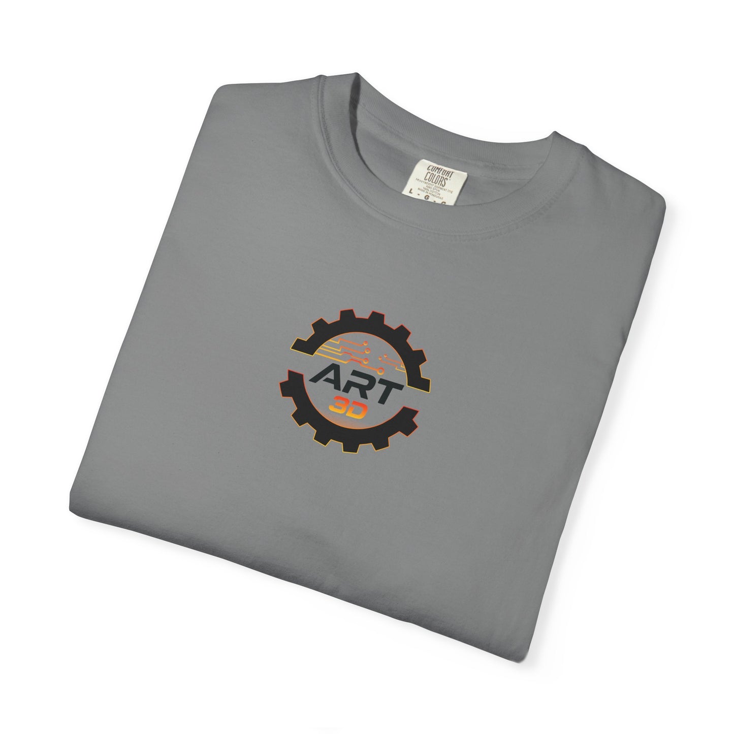 ART3D Black Gear Stacked T-Shirt