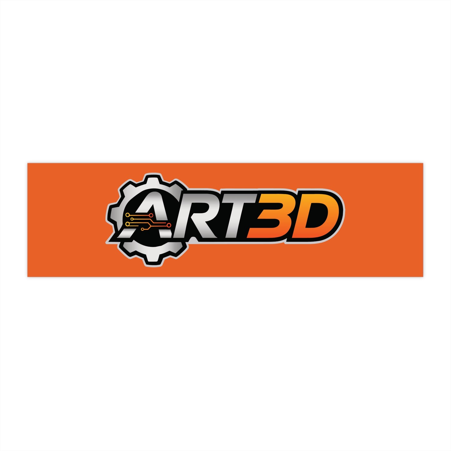 ART3D Smooth Bumper Sticker