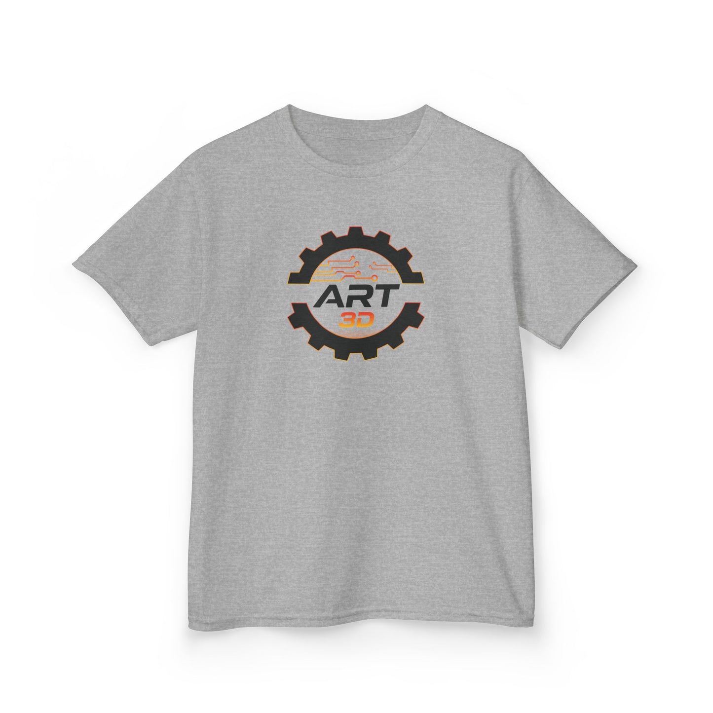 ART3D Black Gear Stacked Kids T-Shirt