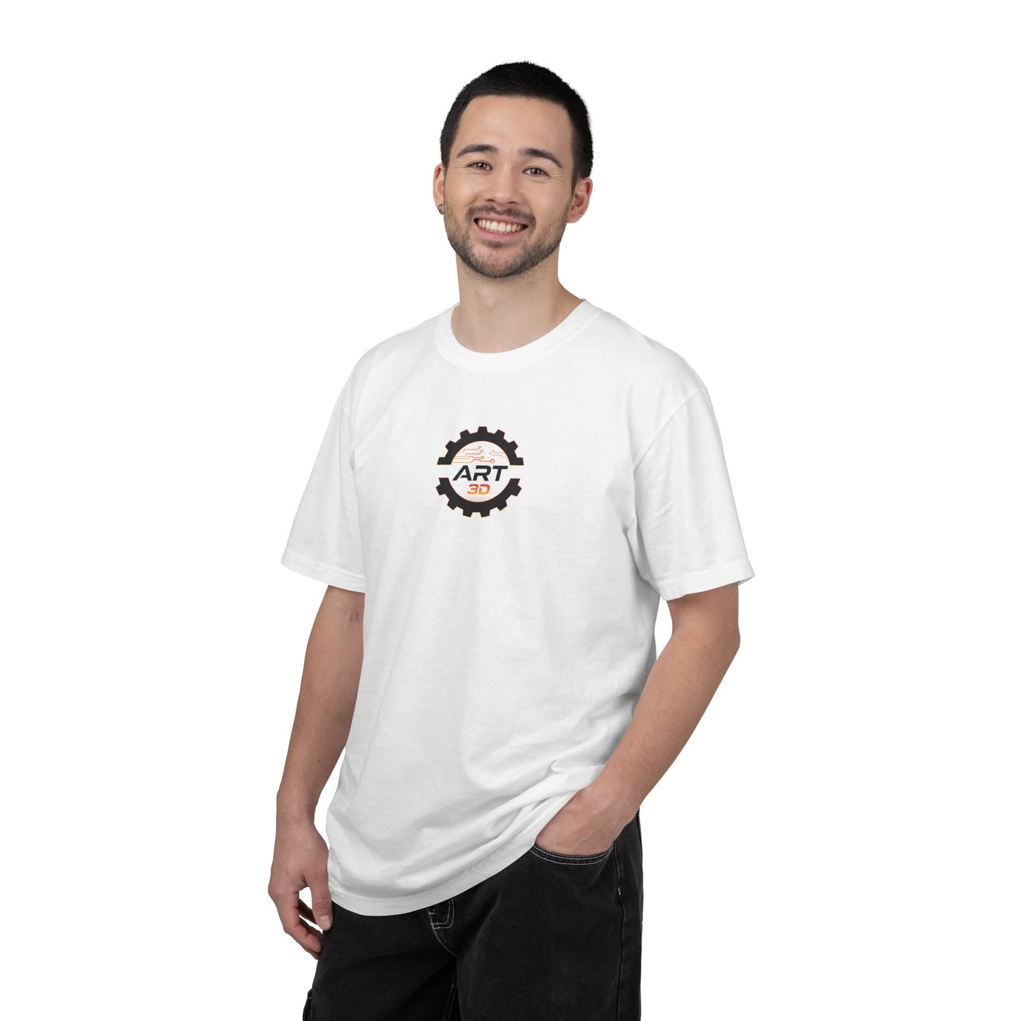 ART3D Black Gear Stacked T-Shirt