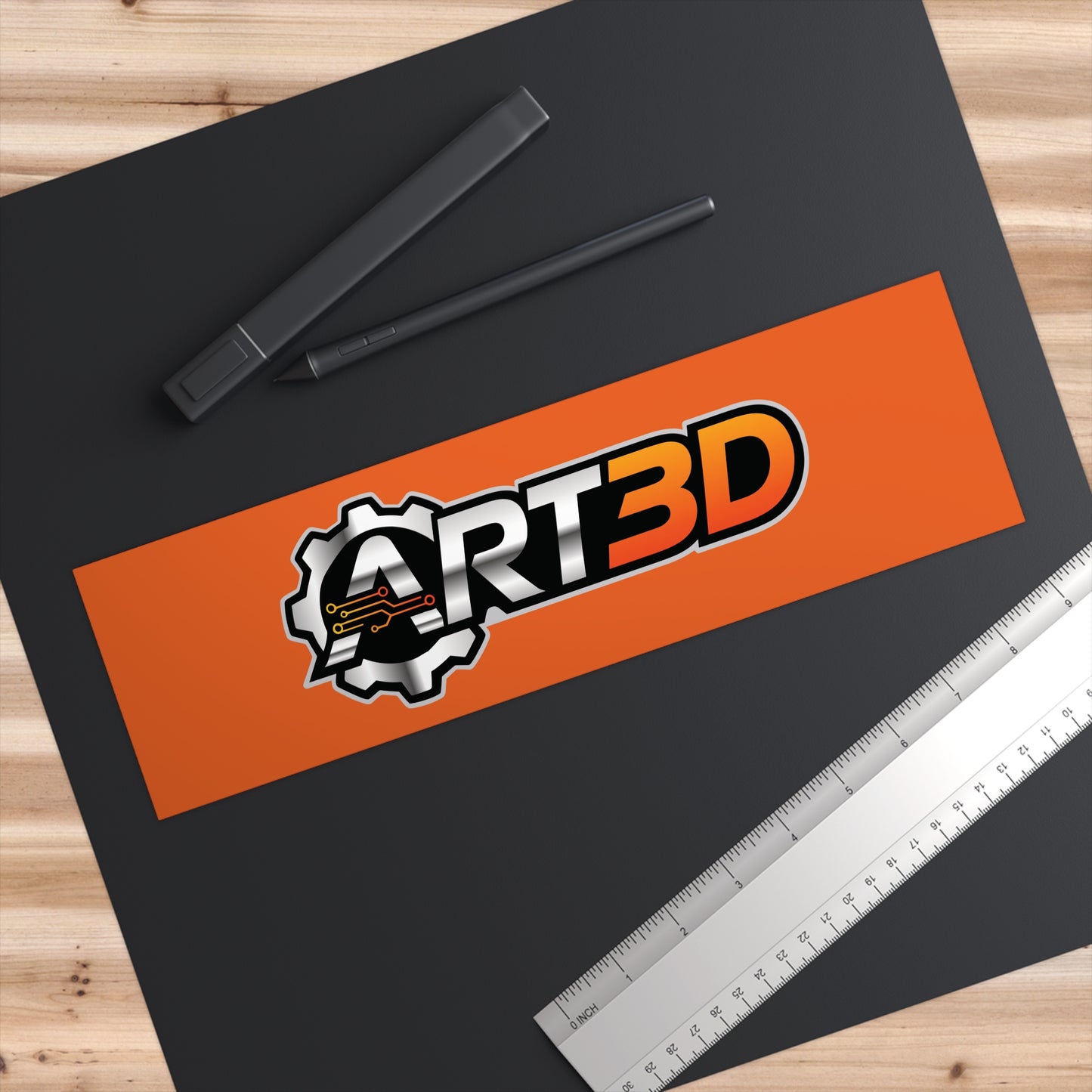 ART3D Polished Bumper Sticker