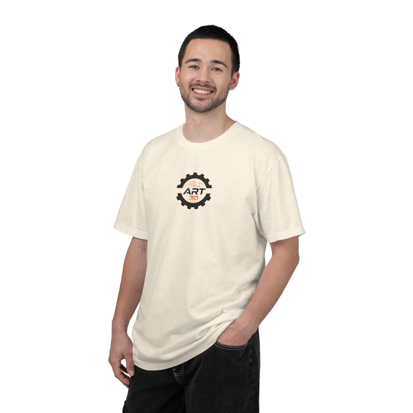 ART3D Black Gear Stacked T-Shirt