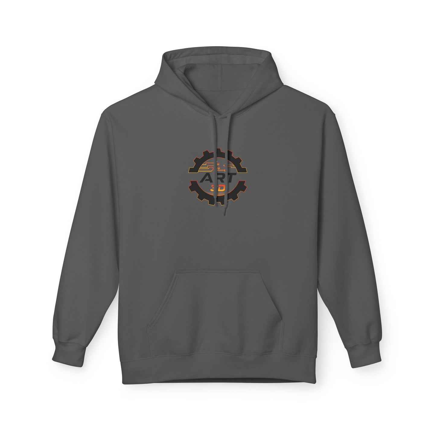 ART3D Black Gear Stacked Hoodie