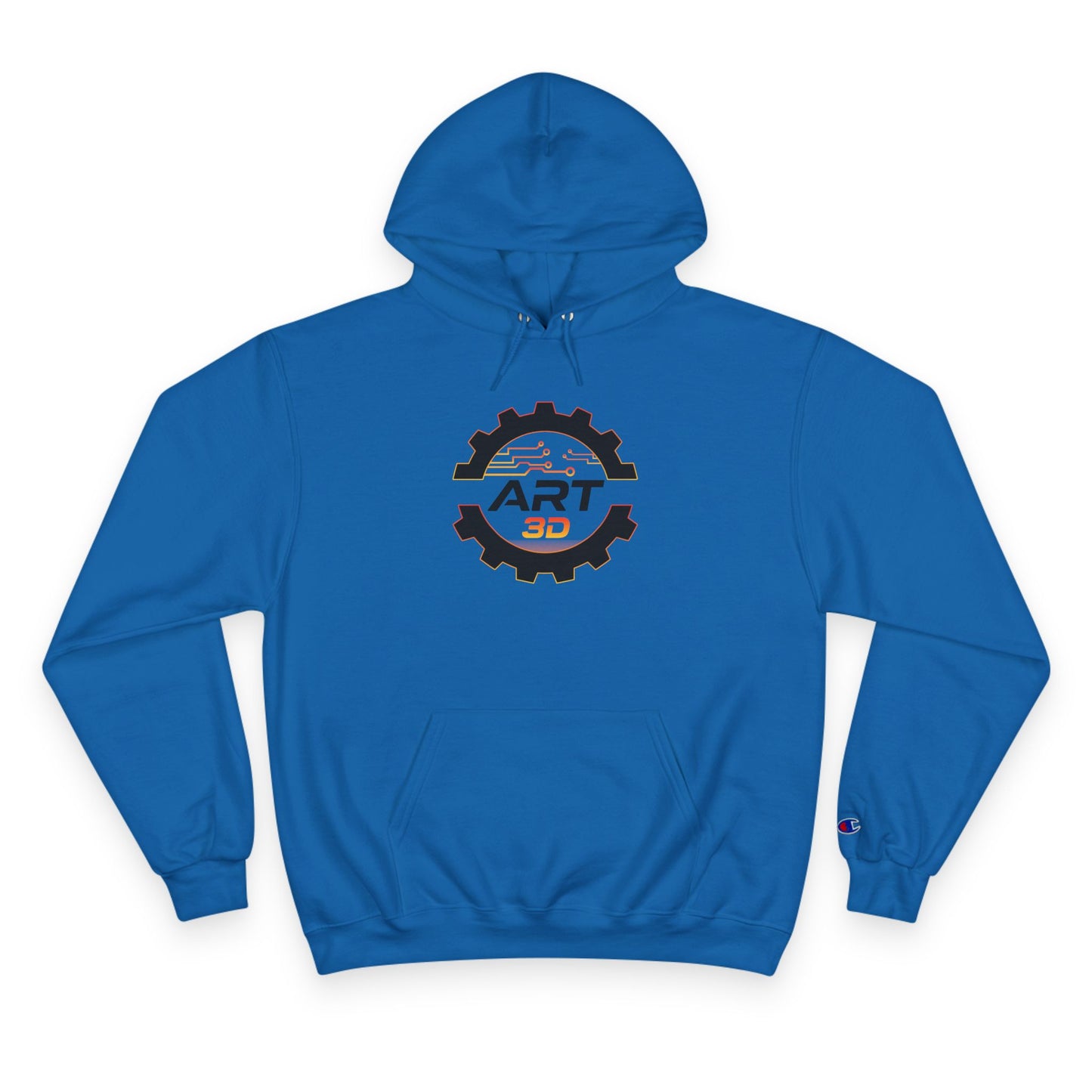 Black Gear Stacked - Champion Hoodie