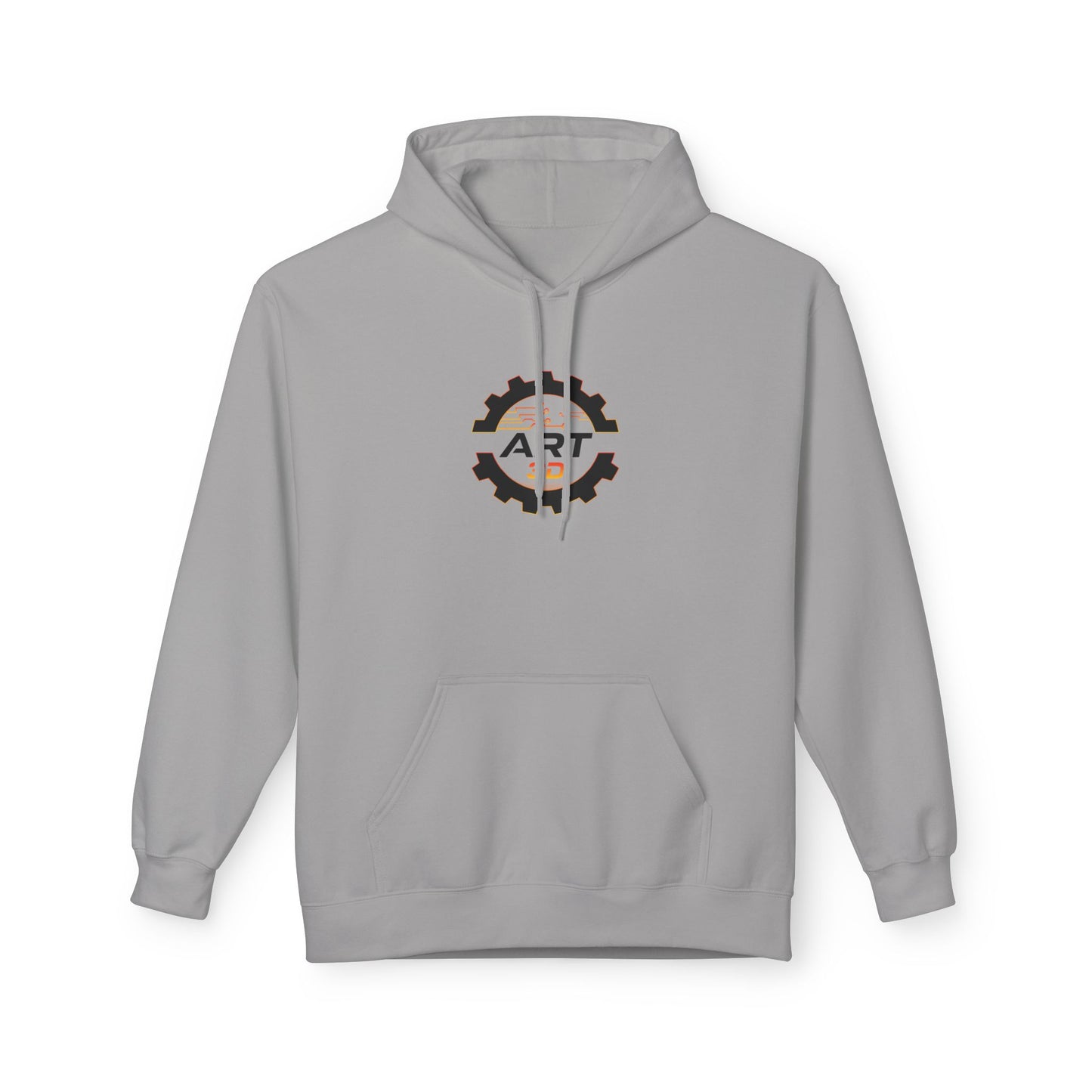 ART3D Black Gear Stacked Hoodie