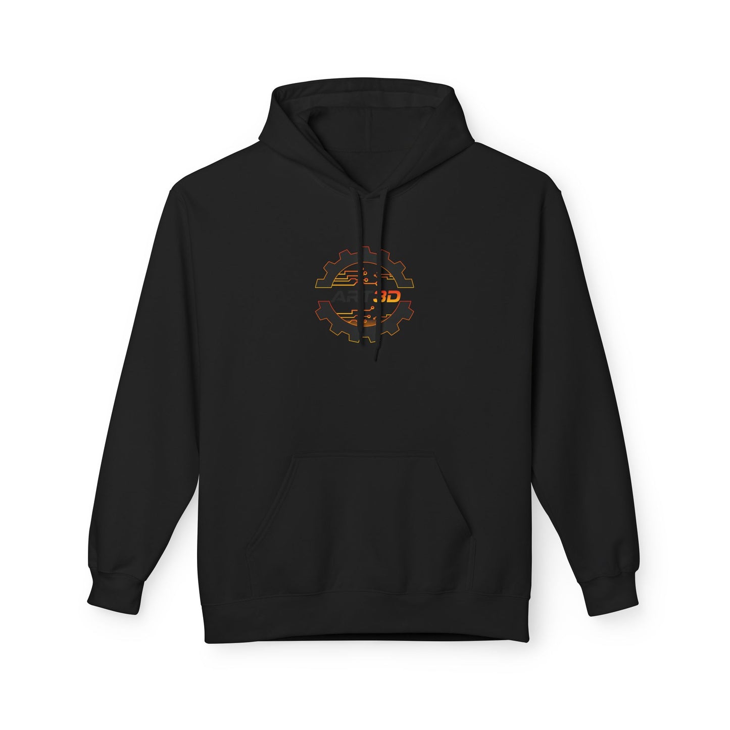 ART3D Black Gear Hoodie