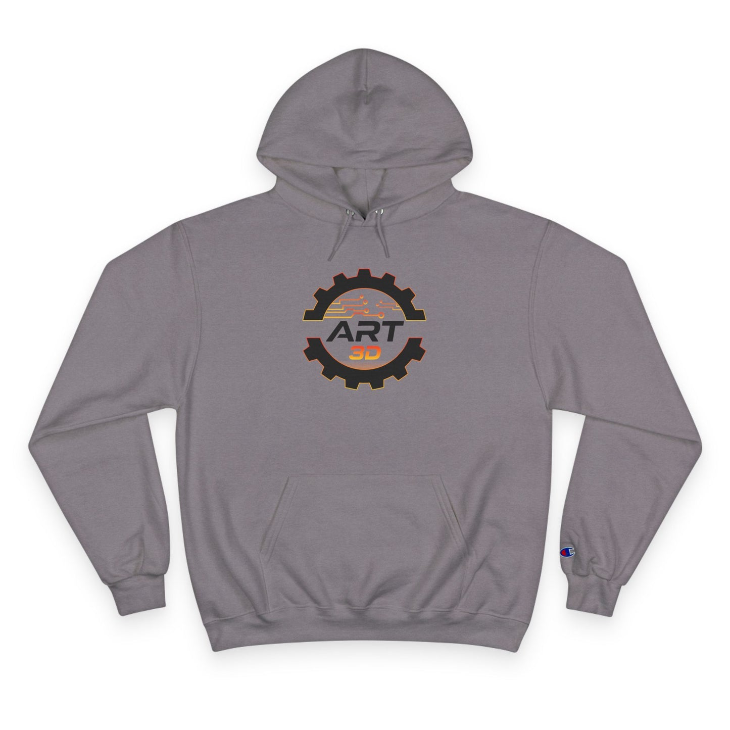 Black Gear Stacked - Champion Hoodie