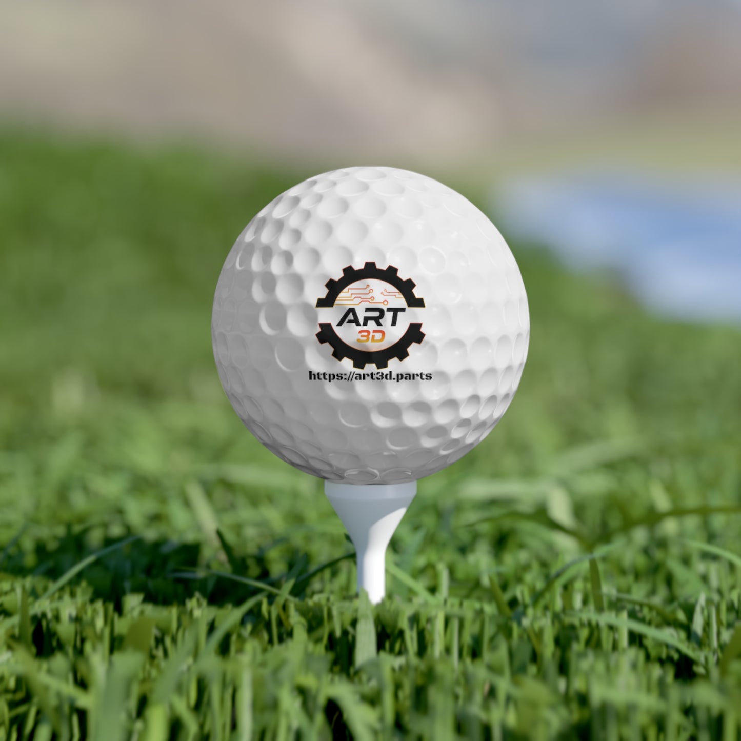 Black Gear Stacked - Golf Balls, 6pcs