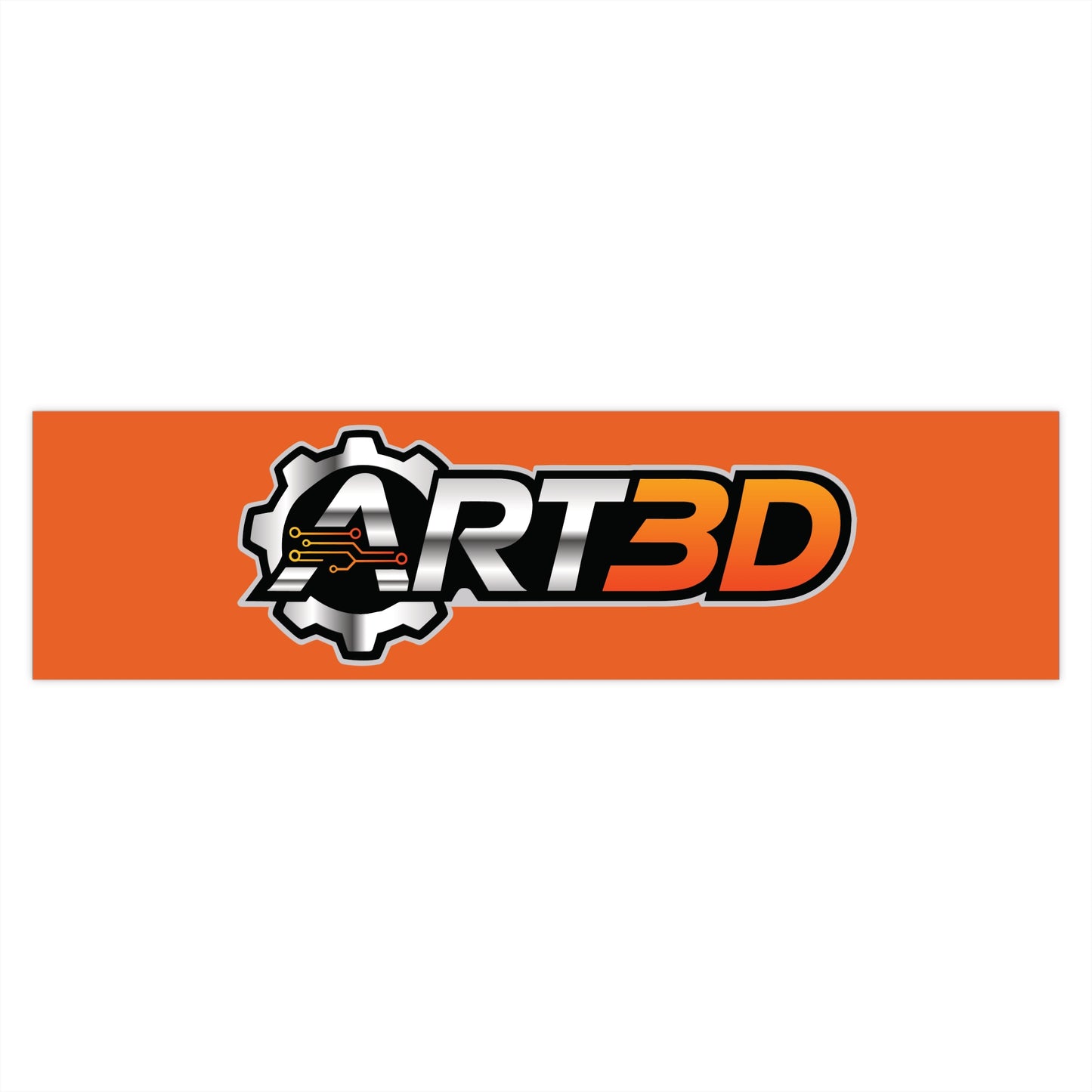ART3D Polished Bumper Sticker