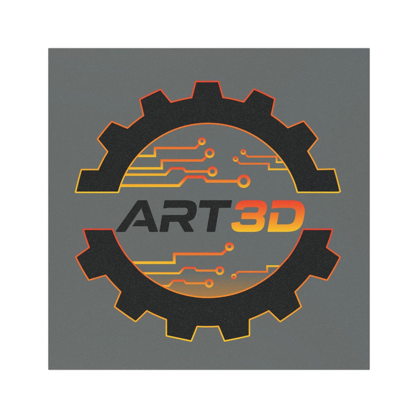 ART3D Black Gear Car Magnet
