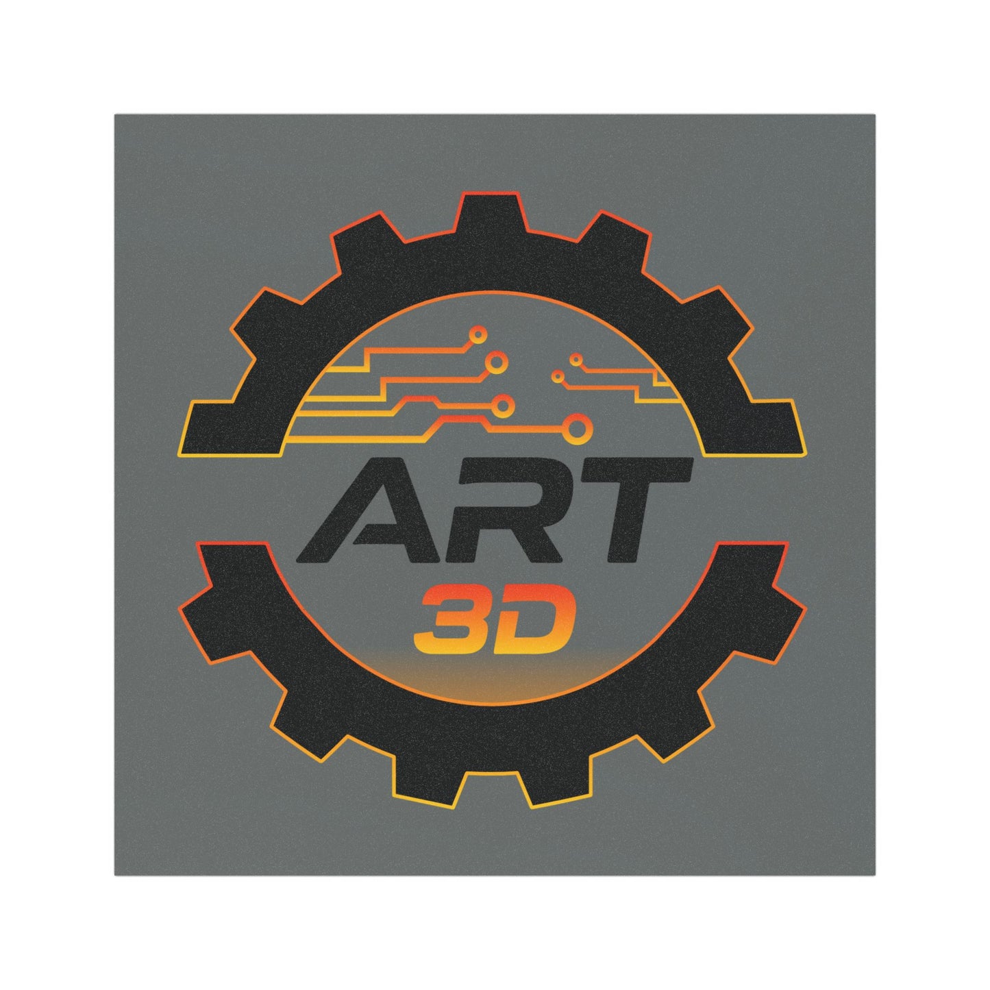 ART3D Black Gear Stacked Car Magnet