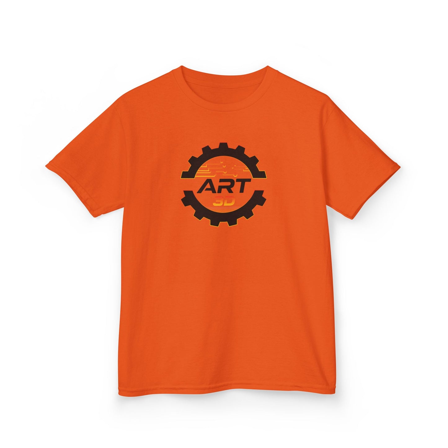 ART3D Black Gear Stacked Kids T-Shirt