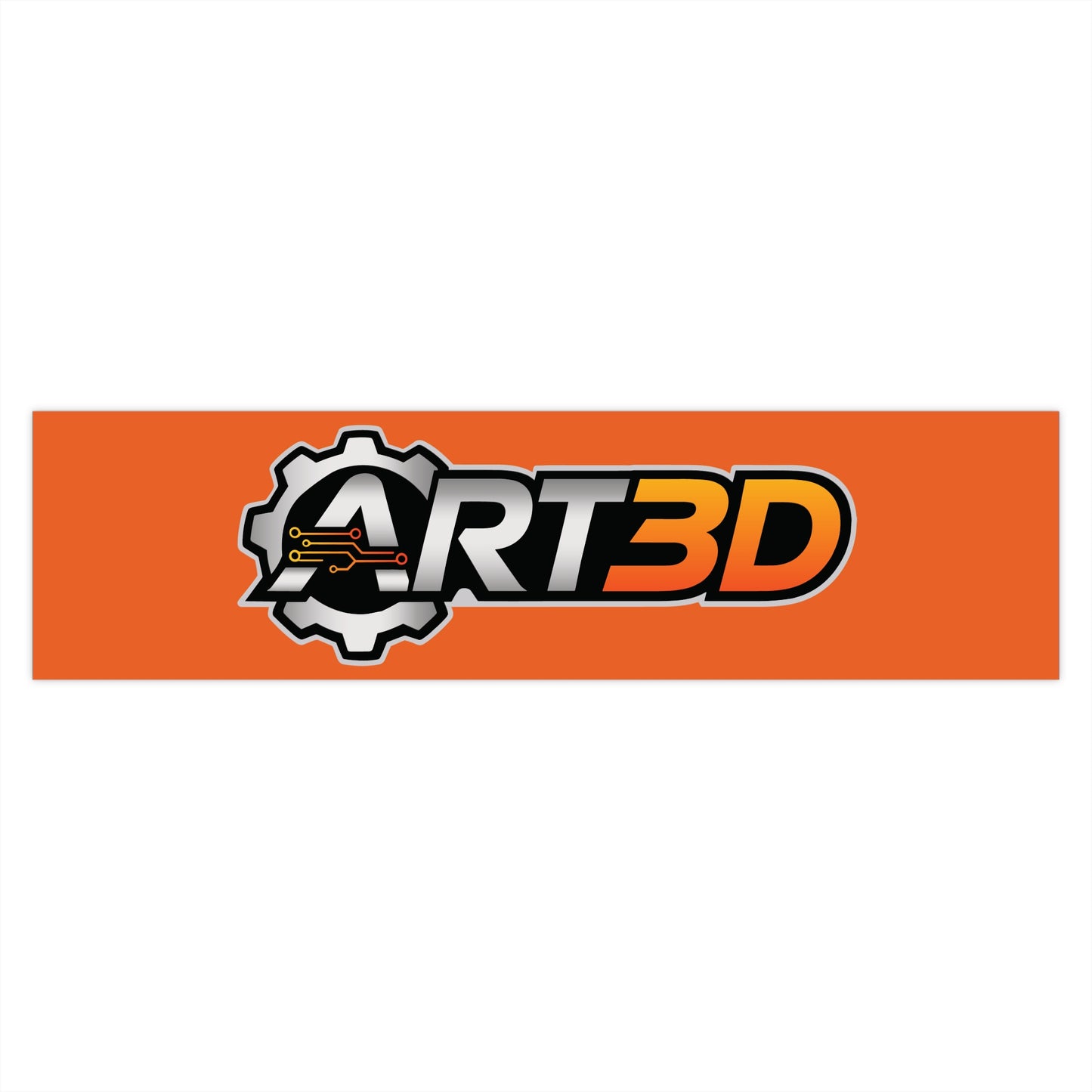ART3D Smooth Bumper Sticker