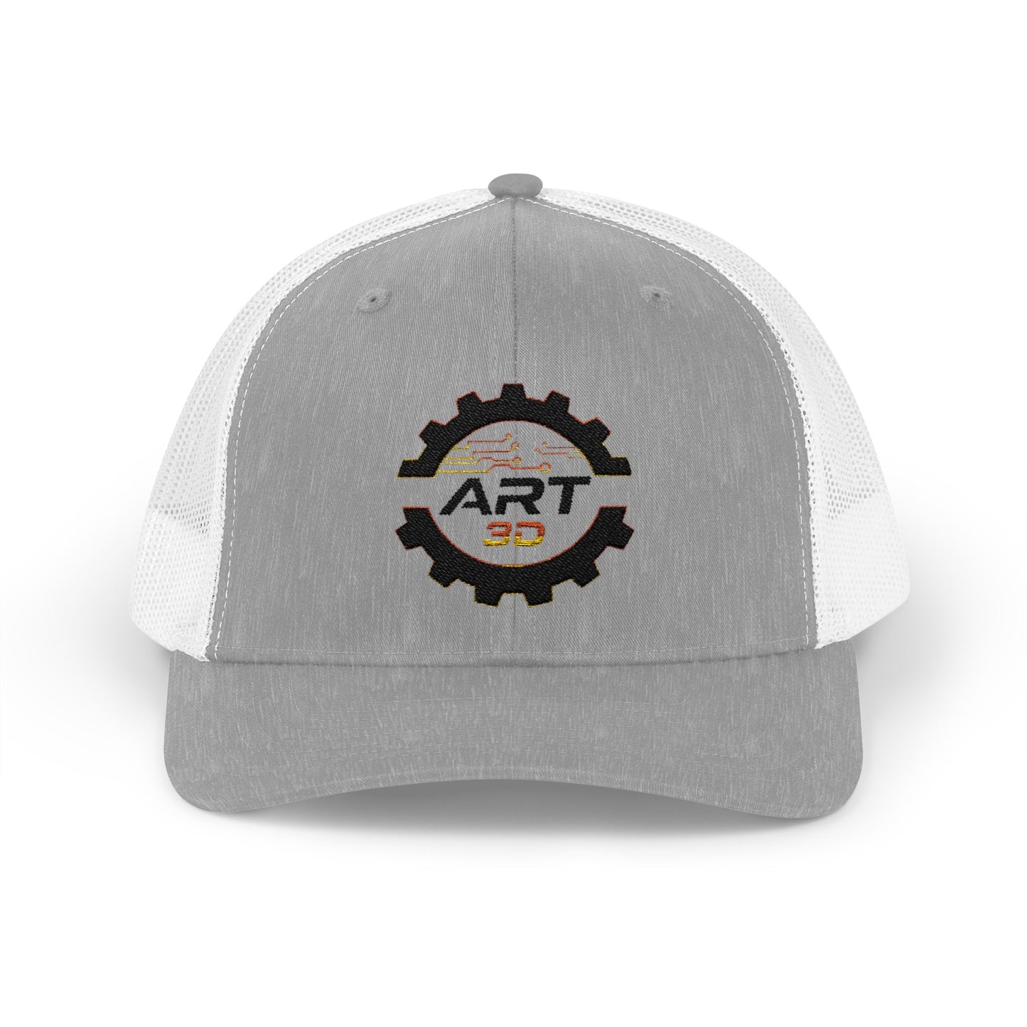 ART3D Black Gear Stacked Trucker Cap
