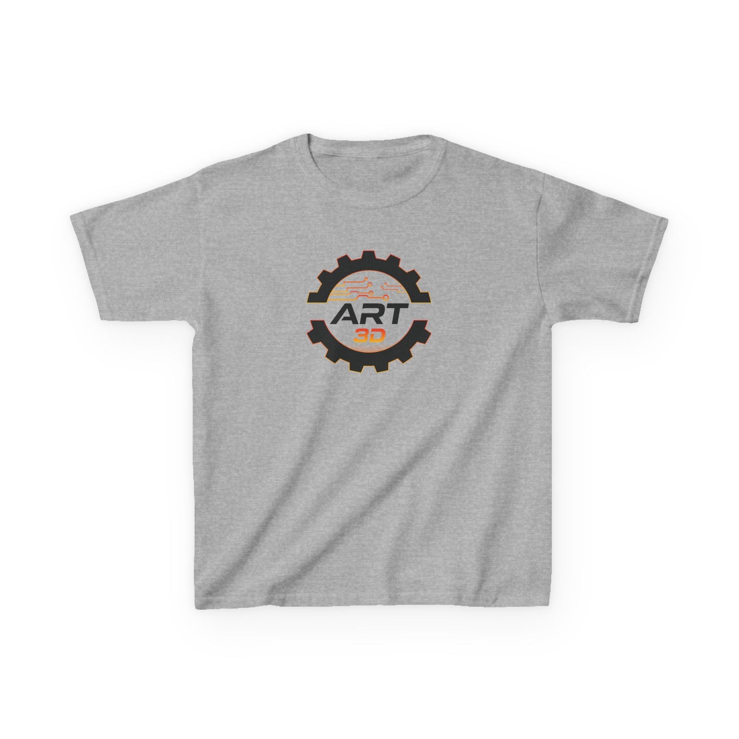 ART3D Black Gear Stacked Kids T-Shirt
