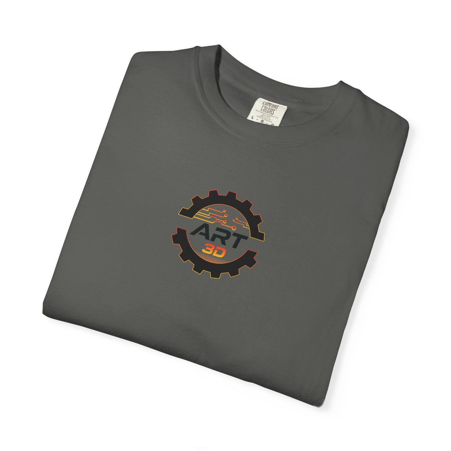 ART3D Black Gear Stacked T-Shirt