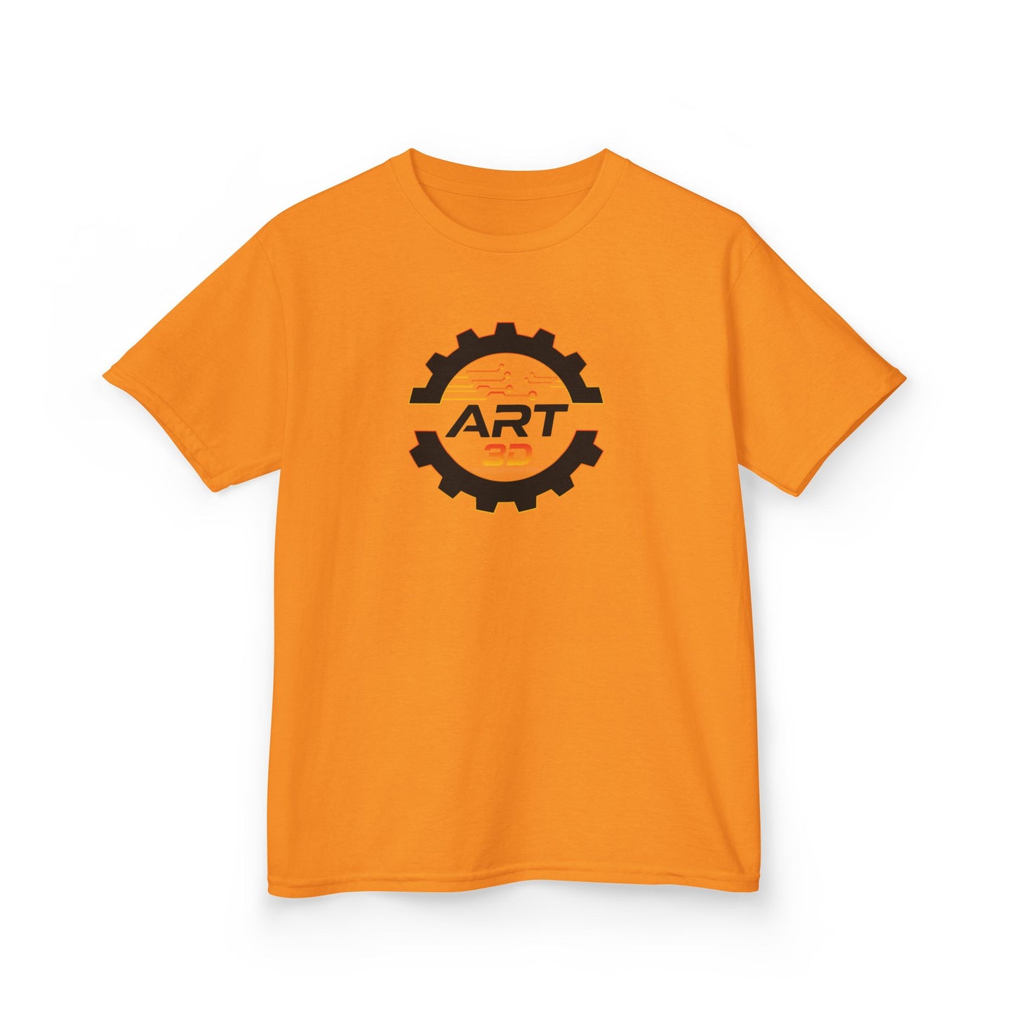 ART3D Black Gear Stacked Kids T-Shirt
