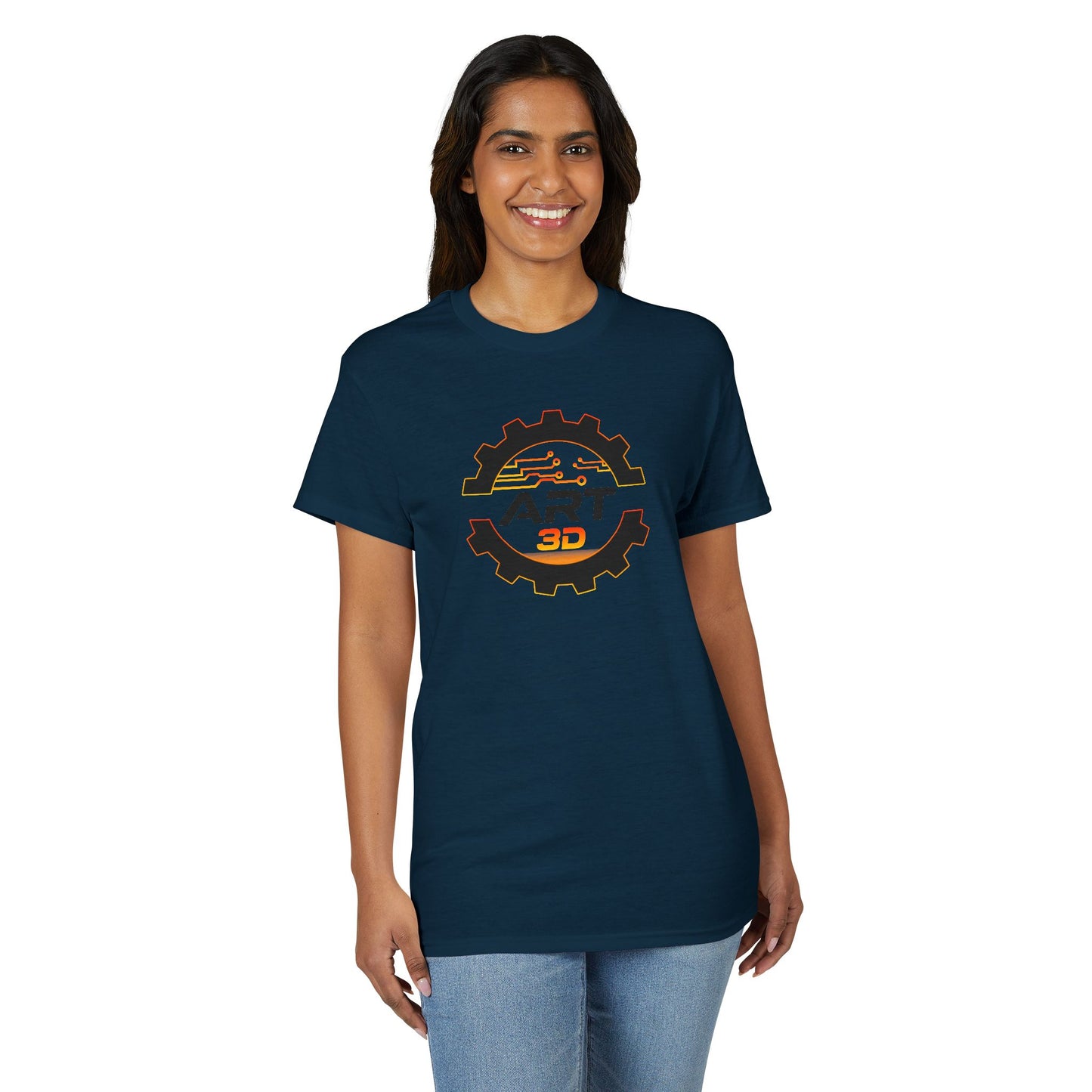 Black Gear Stacked - Tech T-Shirt
