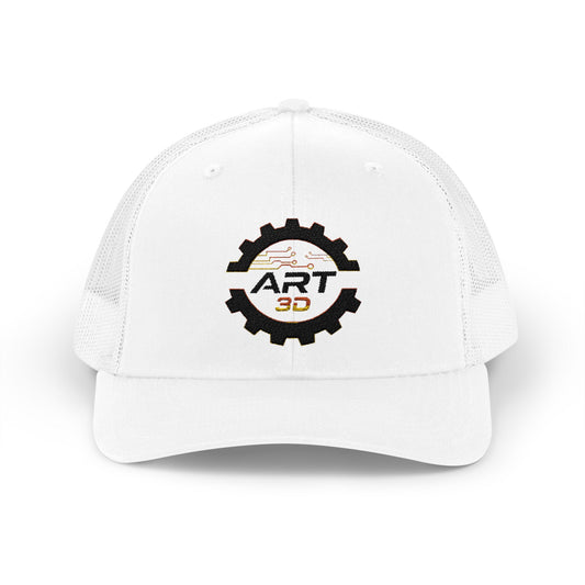 ART3D Black Gear Stacked Trucker Cap