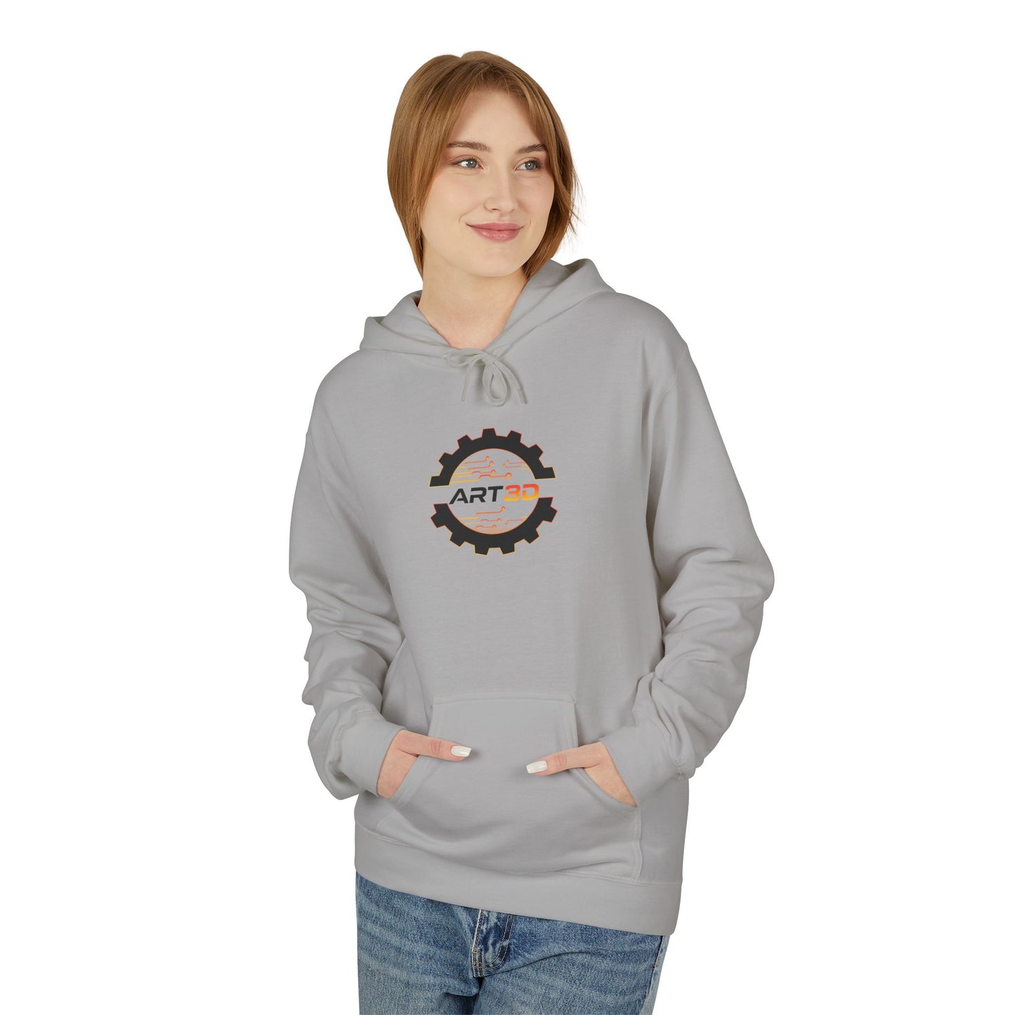 ART3D Black Gear Hoodie