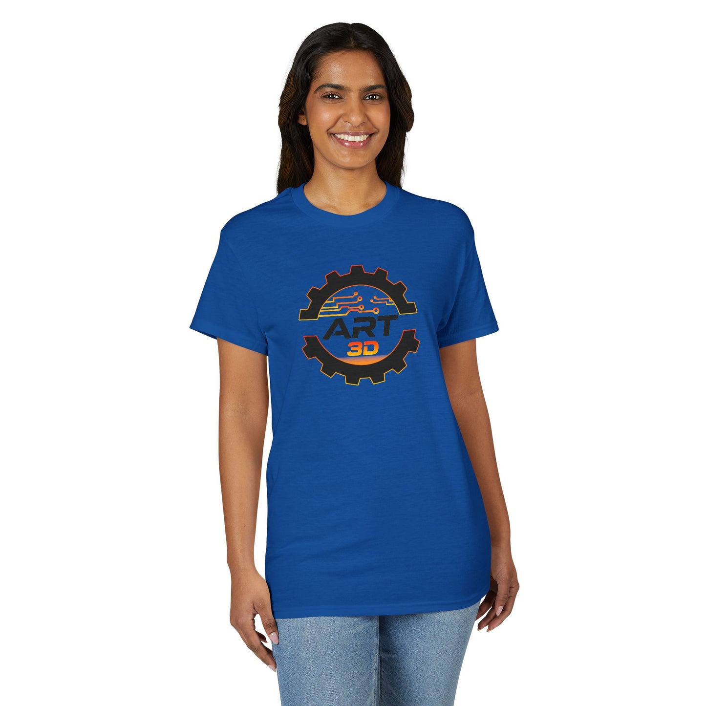 Black Gear Stacked - Tech T-Shirt