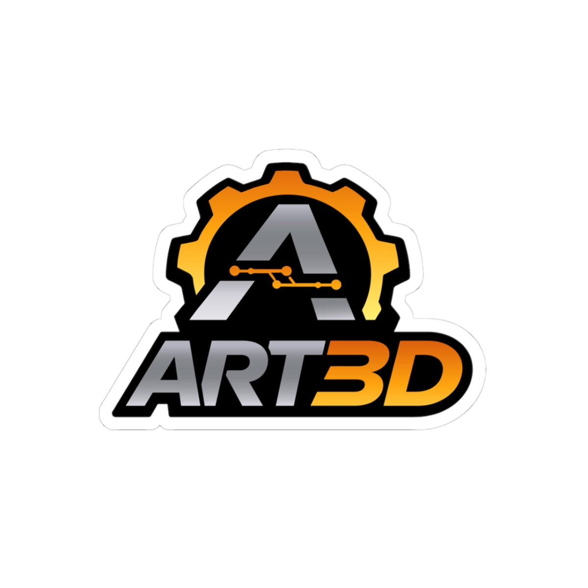 ART3D Gear Kiss-Cut Stickers