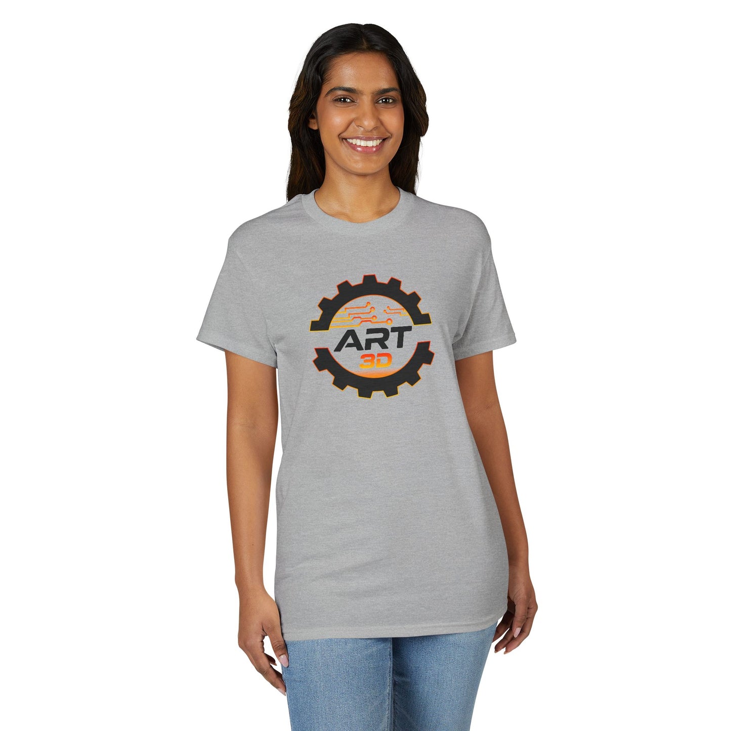 Black Gear Stacked - Tech T-Shirt