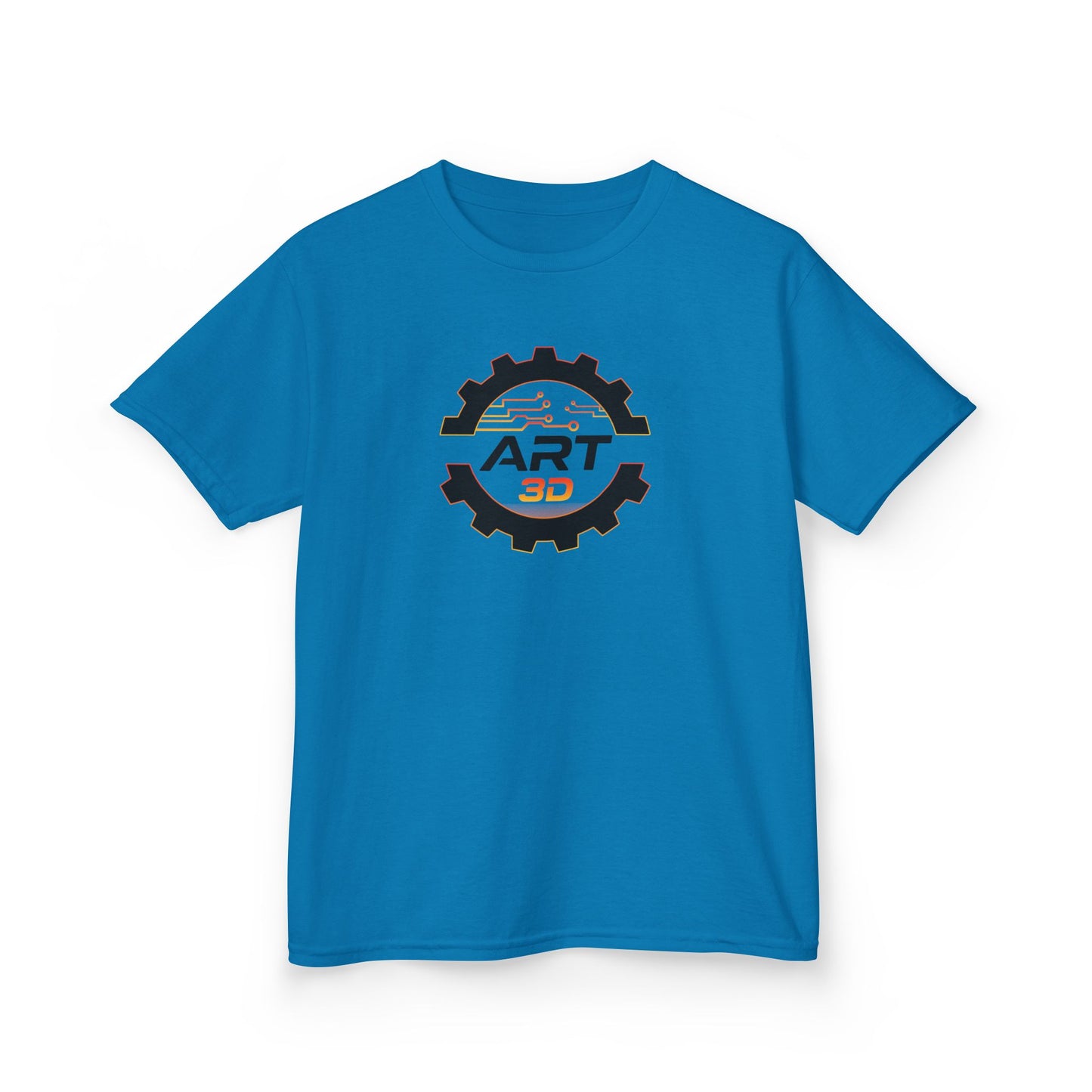 ART3D Black Gear Stacked Kids T-Shirt