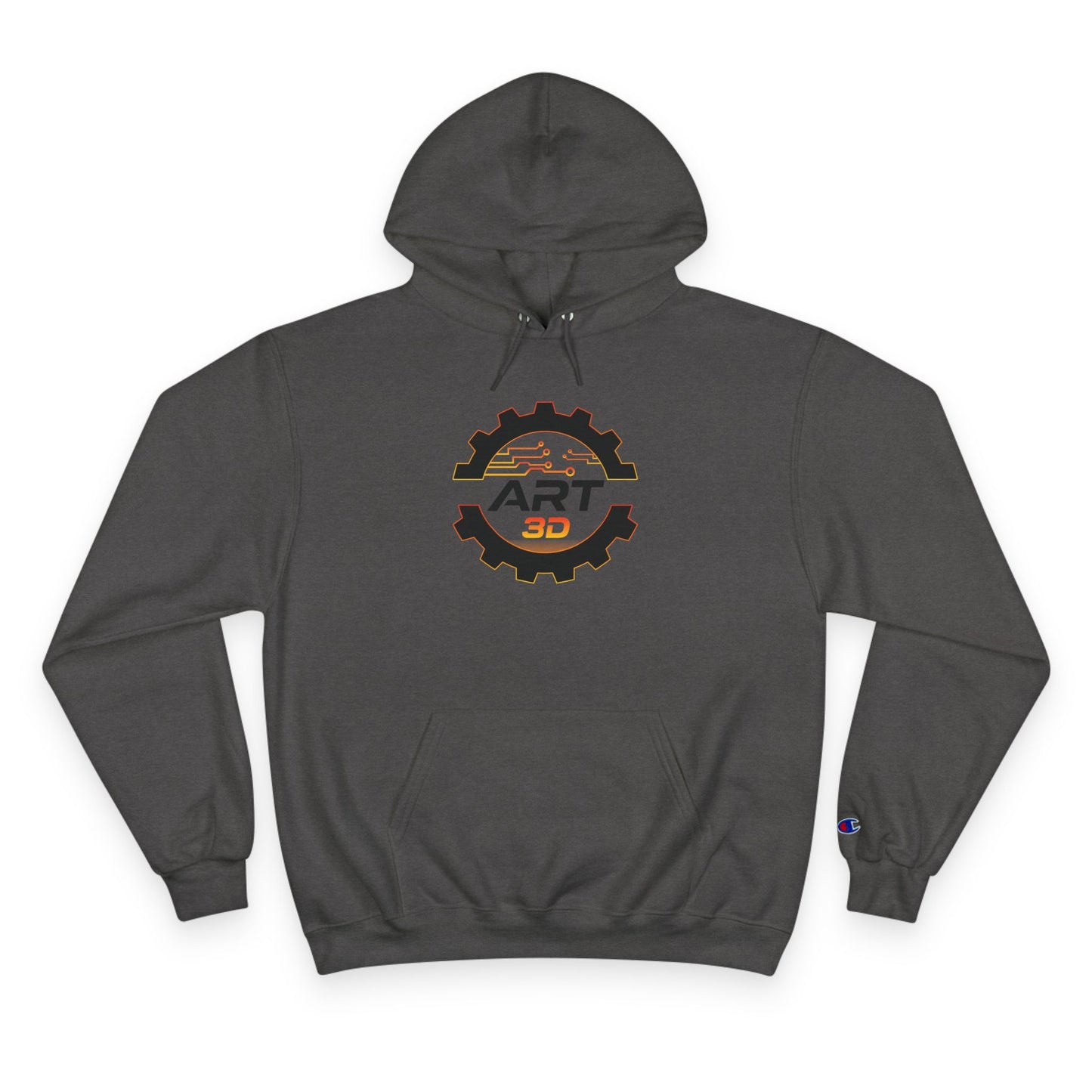 Black Gear Stacked - Champion Hoodie