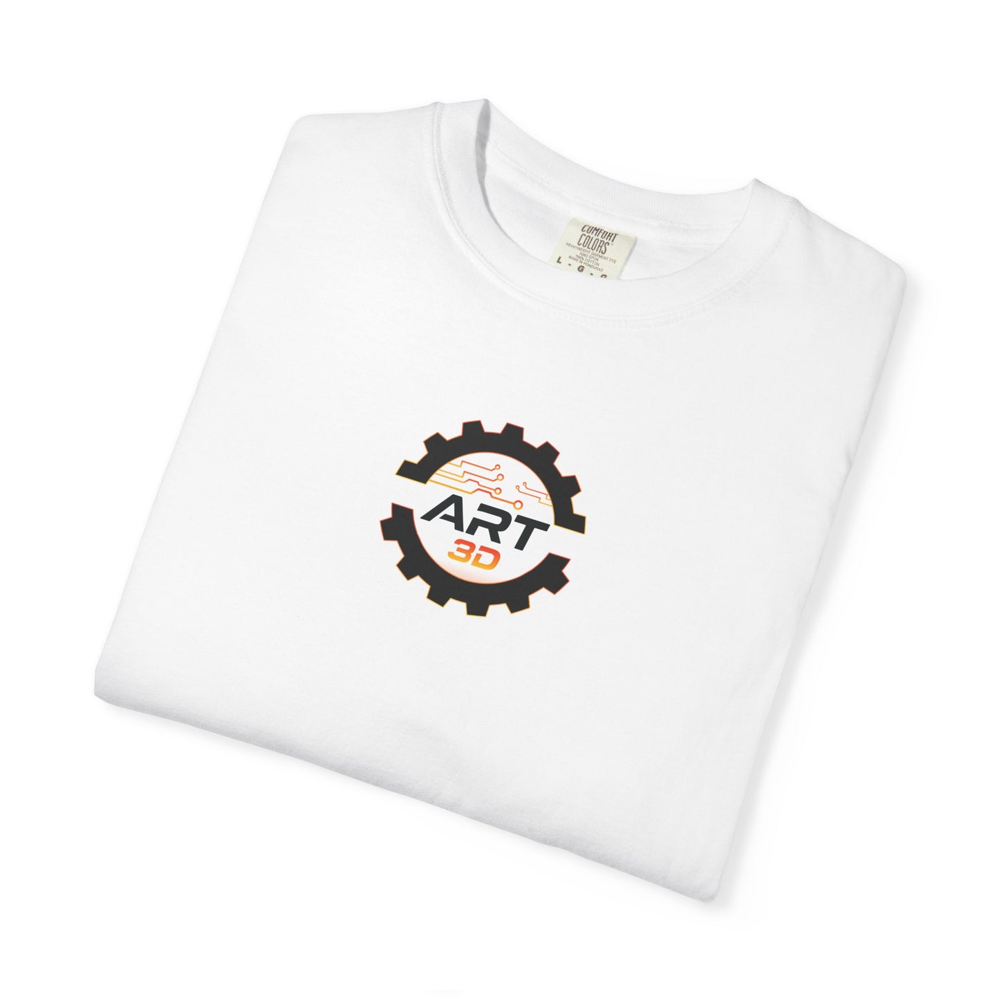 ART3D Black Gear Stacked T-Shirt