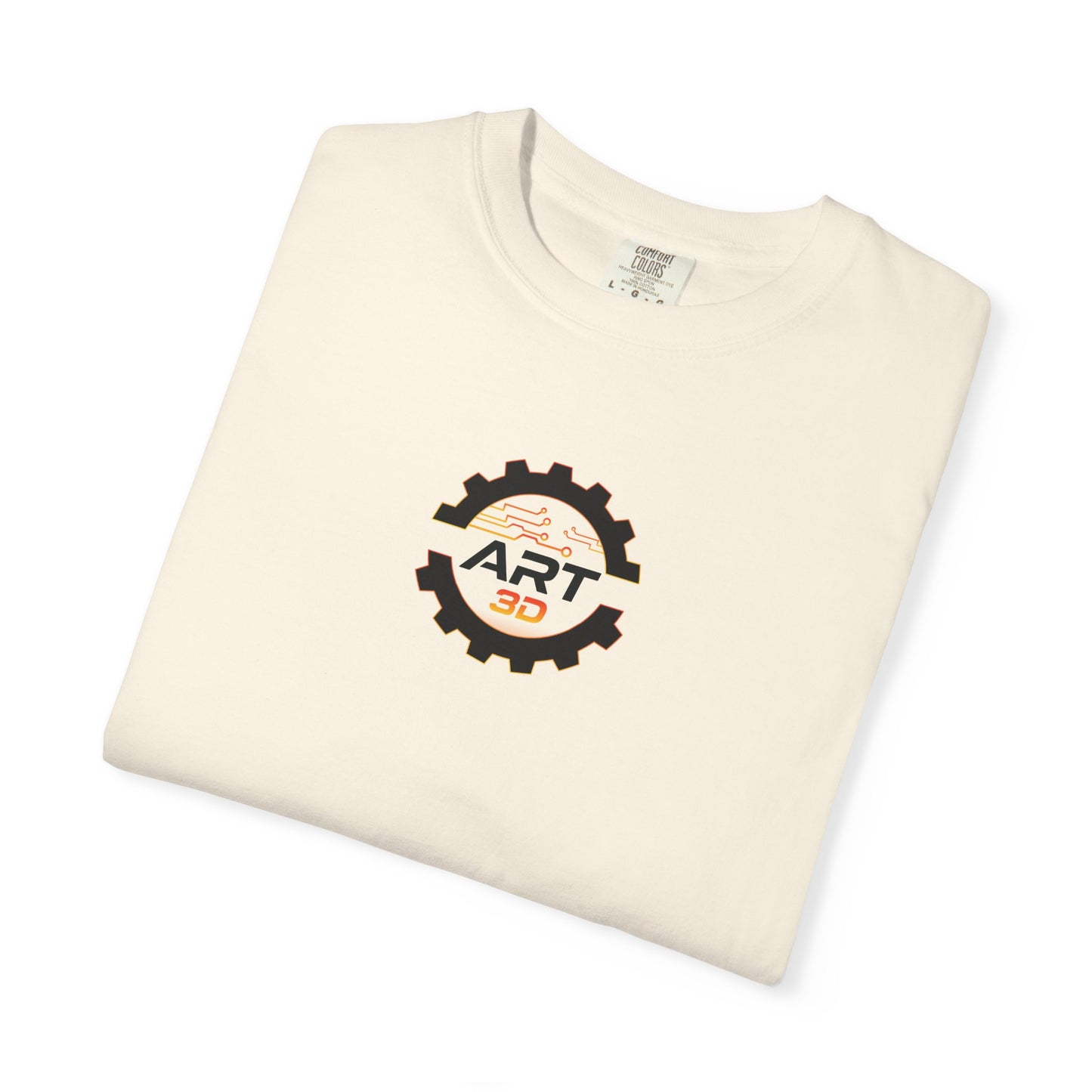 ART3D Black Gear Stacked T-Shirt