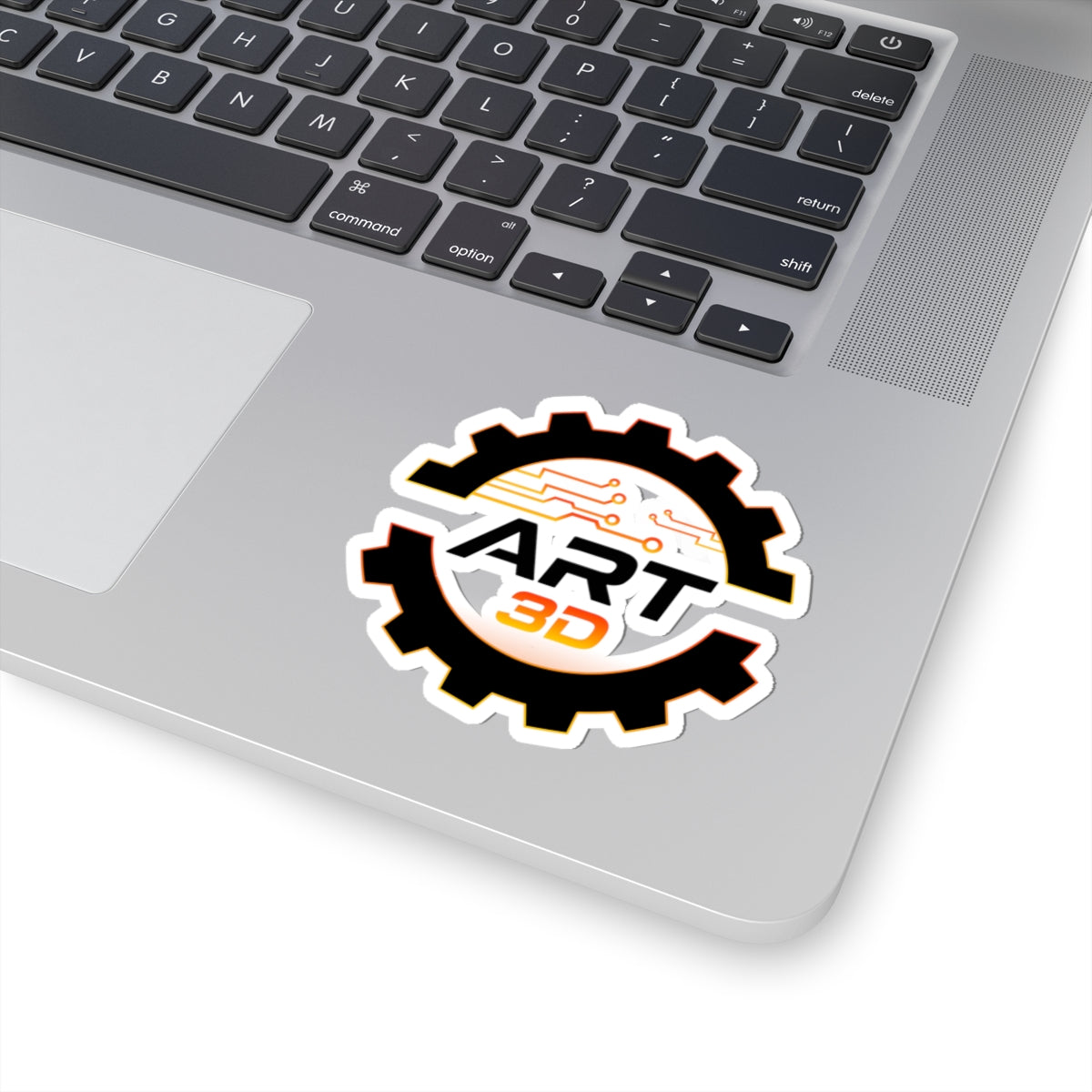 Black Gear Stacked - Kiss-Cut Stickers