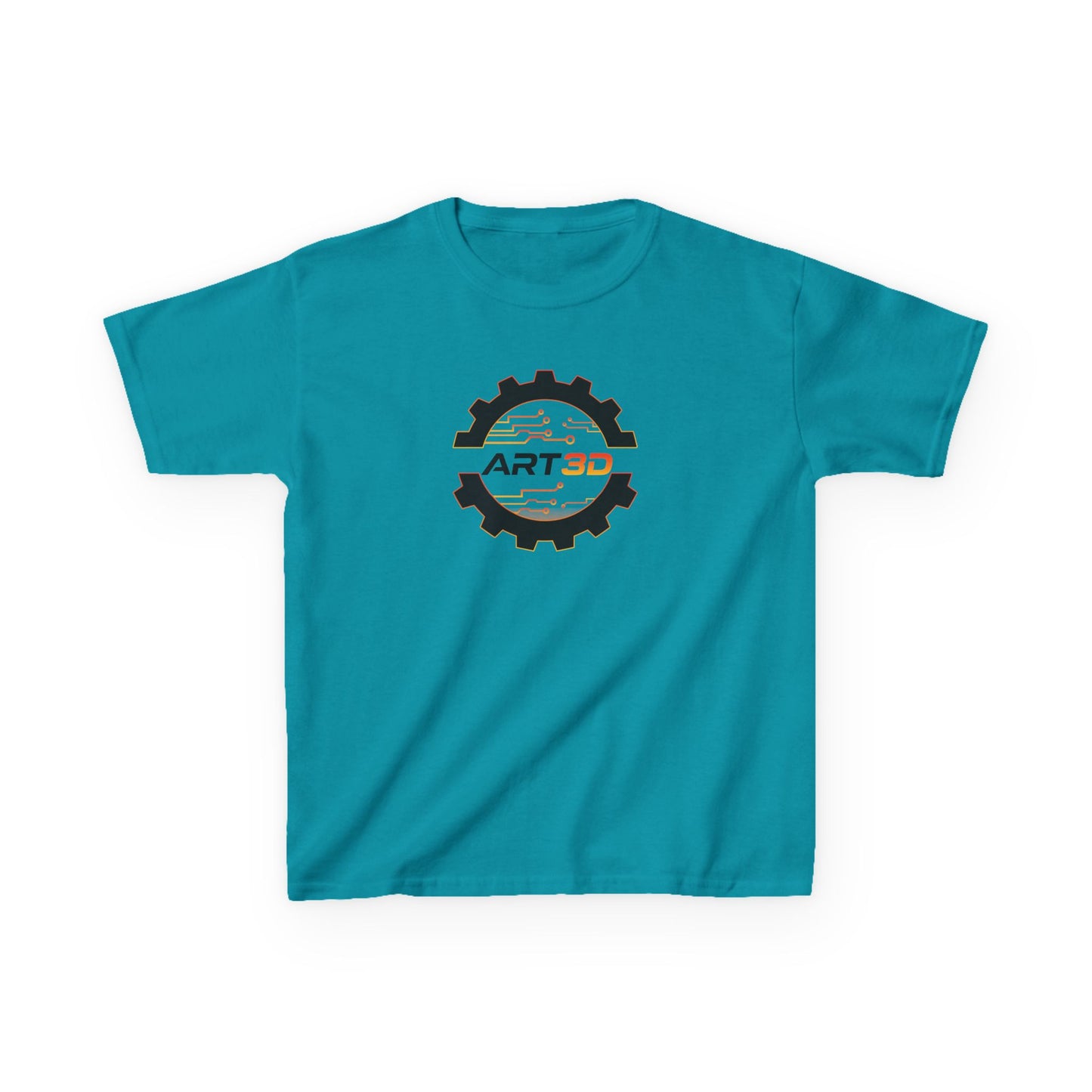 ART3D Black Gear Kids T-Shirt